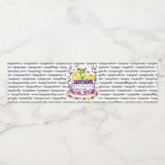 Étiquette de bouteille de l'année bissextile (Étiquettes simples)