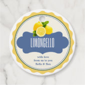 Étiquette de bouteille de Limoncello fait maison C (Devant)