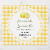 Étiquette de bouteille de Limoncello maison (Étiquettes simples)