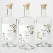 Étiquette de bouteille de liqueur à vigne florale (Bouteilles)