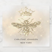 étiquette de bouteille de liqueur d'abeilles à par (Étiquettes simples)