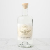 étiquette de bouteille de liqueur d'abeilles à par (Devant)