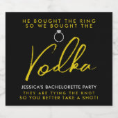 Étiquette de bouteille de liqueur de fête de bache (Étiquettes simples)