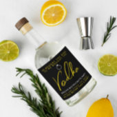 Étiquette de bouteille de liqueur de fête de bache