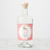 Étiquette de bouteille de liqueur de pastèque mais (Devant)