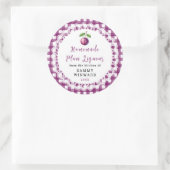 Étiquette de bouteille de liqueur de prune maison (Sac)