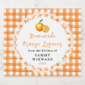Étiquette de bouteille de liqueur d'orange maison (Étiquettes simples)