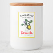 Étiquette de bouteille de liquide Limoncello custo (Devant)