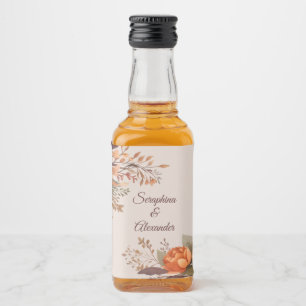 Étiquette de Bouteille de Liquor de Mariage Floral