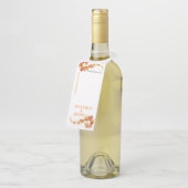 Étiquette de bouteille de mariage de feuillage d'a (Incliné)