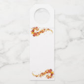 Étiquette de bouteille de mariage de feuillage d'a (Dos)