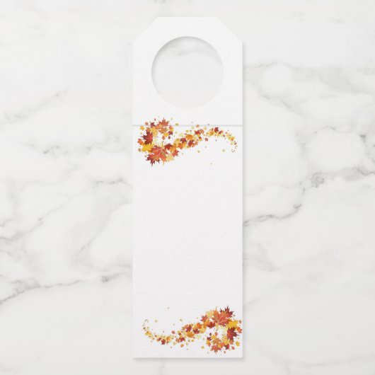 Étiquette de bouteille de mariage de feuillage d'a (Dos)