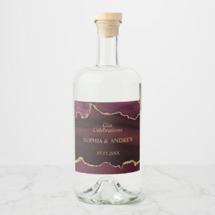 Étiquette de bouteille de Mariage d'or de Bourgogn