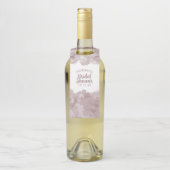 Étiquette de bouteille de mariage floral (Sur bouteille)