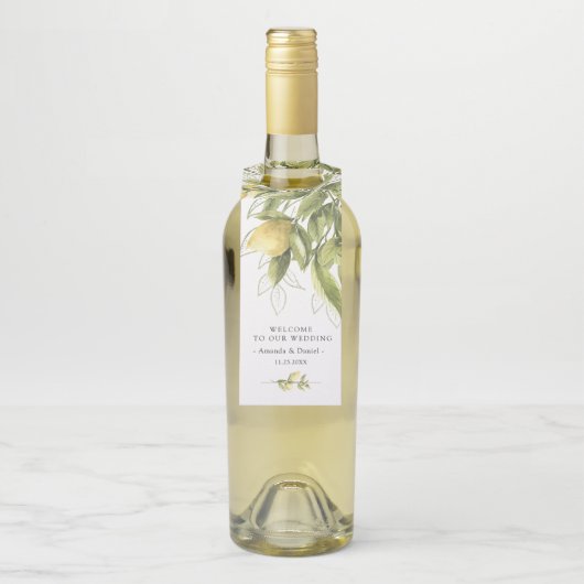 Étiquette de bouteille de mariage rustique avec ci (Sur bouteille)