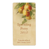 Étiquette de bouteille de poire perry (Devant)