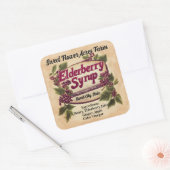 Étiquette de bouteille de produit Elderberry Sirop (Enveloppe)