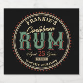 Étiquette de bouteille de rhum personnalisée pour  (Étiquettes simples)