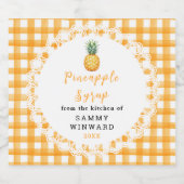 Étiquette de Bouteille de Sirop d'Ananas Maison (Étiquettes simples)
