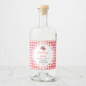 Étiquette de bouteille de sirop de canneberge fait (Devant)