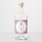 Étiquette de Bouteille de Sirop de Prune Maison (Devant)