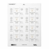 Étiquette de bouteille de teinture compte-gouttes (Feuille entière)
