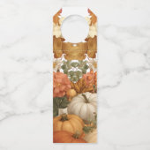 Étiquette de bouteille de Thanksgiving beige clair (Dos)