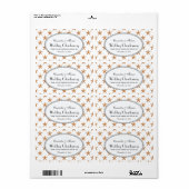 Étiquette de bouteille de vin Beach Sugar Starfish (Feuille entière)