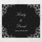 Étiquette de bouteille de vin blanc orné (Étiquettes simples)