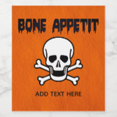 Étiquette de bouteille de vin Bone Appetit (Étiquettes simples)