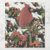 Étiquette de bouteille de vin Cardinal (Étiquettes simples)