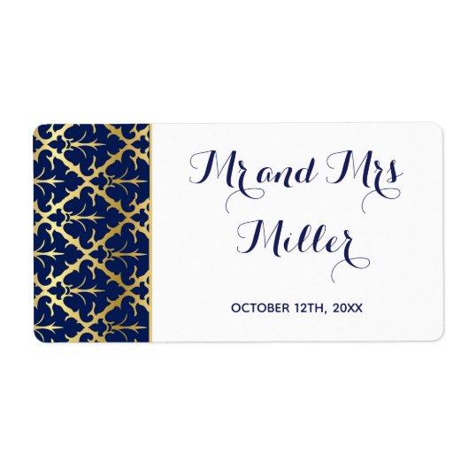 Étiquette de bouteille de vin de champagne miniatu (Devant)