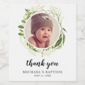 Étiquette de bouteille de vin de croix vertes (Étiquettes simples)