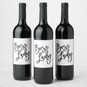 Étiquette de bouteille de vin de femme Boss Lettre (Bouteilles)