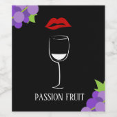 Étiquette de bouteille de vin de FRUIT DE LA PASSI (Étiquettes simples)