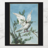 Étiquette de bouteille de vin de la colombe de Noë (Étiquettes simples)