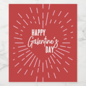 Étiquette de bouteille de vin de la Saint-Galentin (Étiquettes simples)