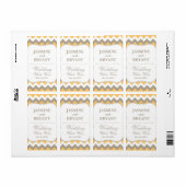 Étiquette de bouteille de vin de mariage à motif c (Feuille entière)