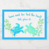 Étiquette de bouteille de vin de mariage de plage (Étiquettes simples)