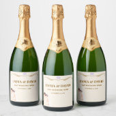 Étiquette de bouteille de vin de mariage élégant (Bouteilles)
