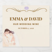 Étiquette de bouteille de vin de mariage élégant (Étiquettes simples)