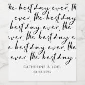 Étiquette de bouteille de vin de mariage Modern Le (Étiquettes simples)