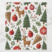 Étiquette de bouteille de vin de Noël (Étiquettes simples)