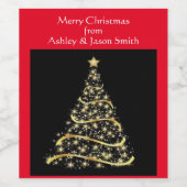 Étiquette de bouteille de vin de Noël Set personna (Étiquettes simples)