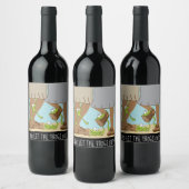 Étiquette de bouteille de vin de Pâque Qui a laiss (Bouteilles)