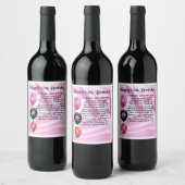 Étiquette de bouteille de vin de poème soeur - 60e (Bouteilles)