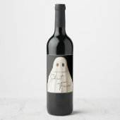 Étiquette de bouteille de vin d'Halloween Obtenons (Devant)