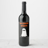 Étiquette de bouteille de vin d'Halloween Spirits  (Devant)