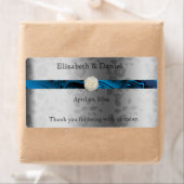 Étiquette de bouteille de vin/eau de mariage avec  (En situation)