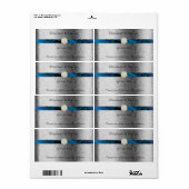 Étiquette de bouteille de vin/eau de mariage avec  (Feuille entière)